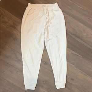 Vince Cream Sweatpants with Elastic Waistband